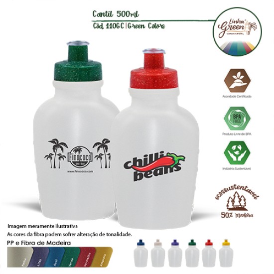 Cantil 500ml Green Colors Personalizado