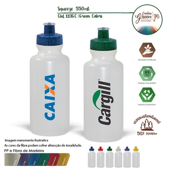 Squeeze 550 Ml Green Colors Para Brinde